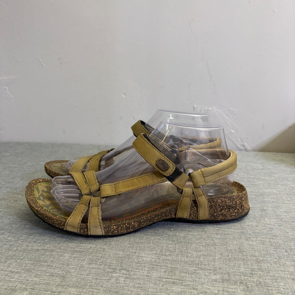 Teva Kayenta Sandals Women 9 Tan S/N 6510 Strappy Cork Midsole Hiking Sporty
